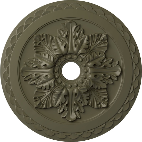 Ekena Millwork Bordeaux Deluxe Ceiling Medallion (Fits Canopies up to 4"), 23 5/8"OD x 3"ID x 2"P, Painted Turtle CM23BOPTF - main